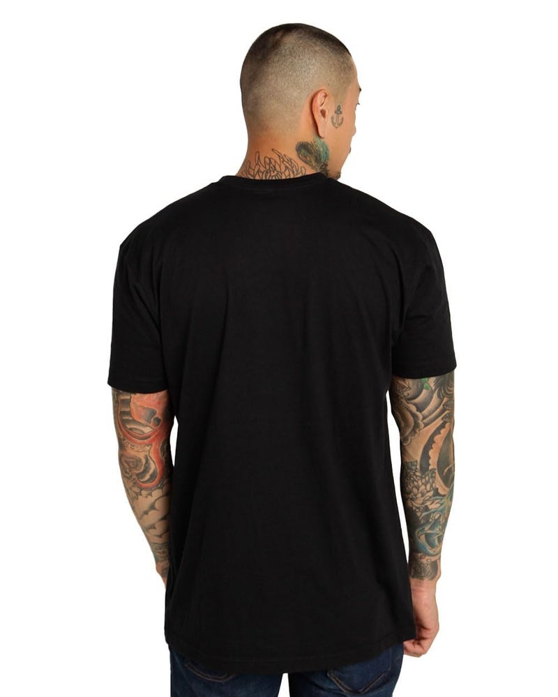 INTO THE AM Brain Invader Men's Tee - Nature Themed Graphic T-Shirts (Black, Medium) - Image 2